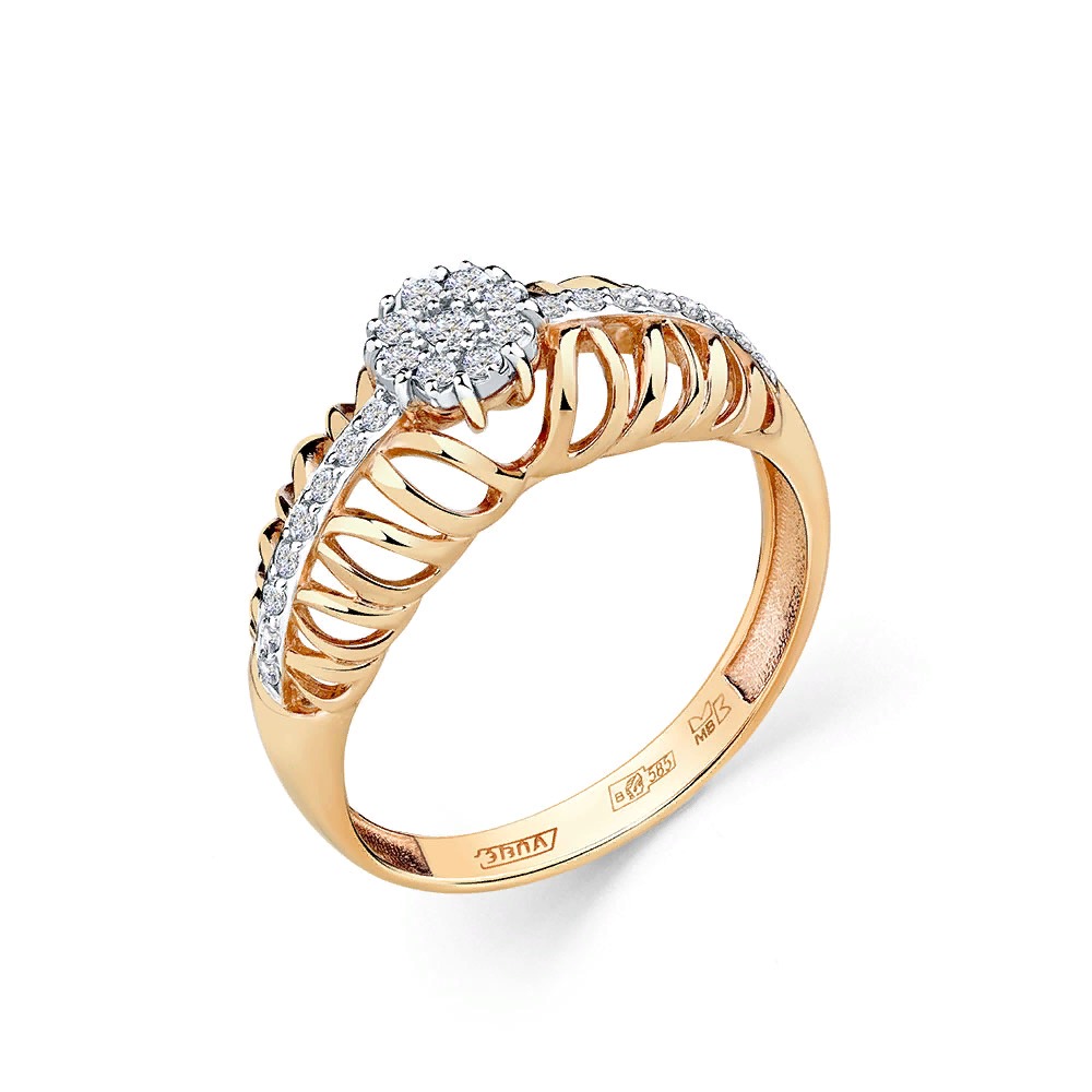 Кольцо, золото, бриллиант, 1-408808-00-00